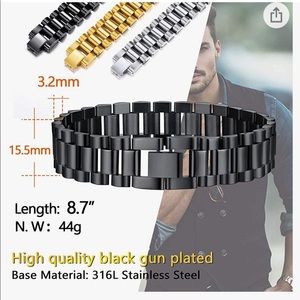 ChainsPro Chunky Cool Mens Wristband Bracelet